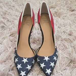 INC International Concepts Starry Red and Blue Heels